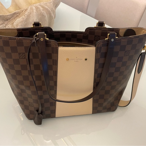 Louis Vuitton Damier Shoulder Bag with zipper Brown Cream (W/ lock & key) N44022 - Picture 12 of 15